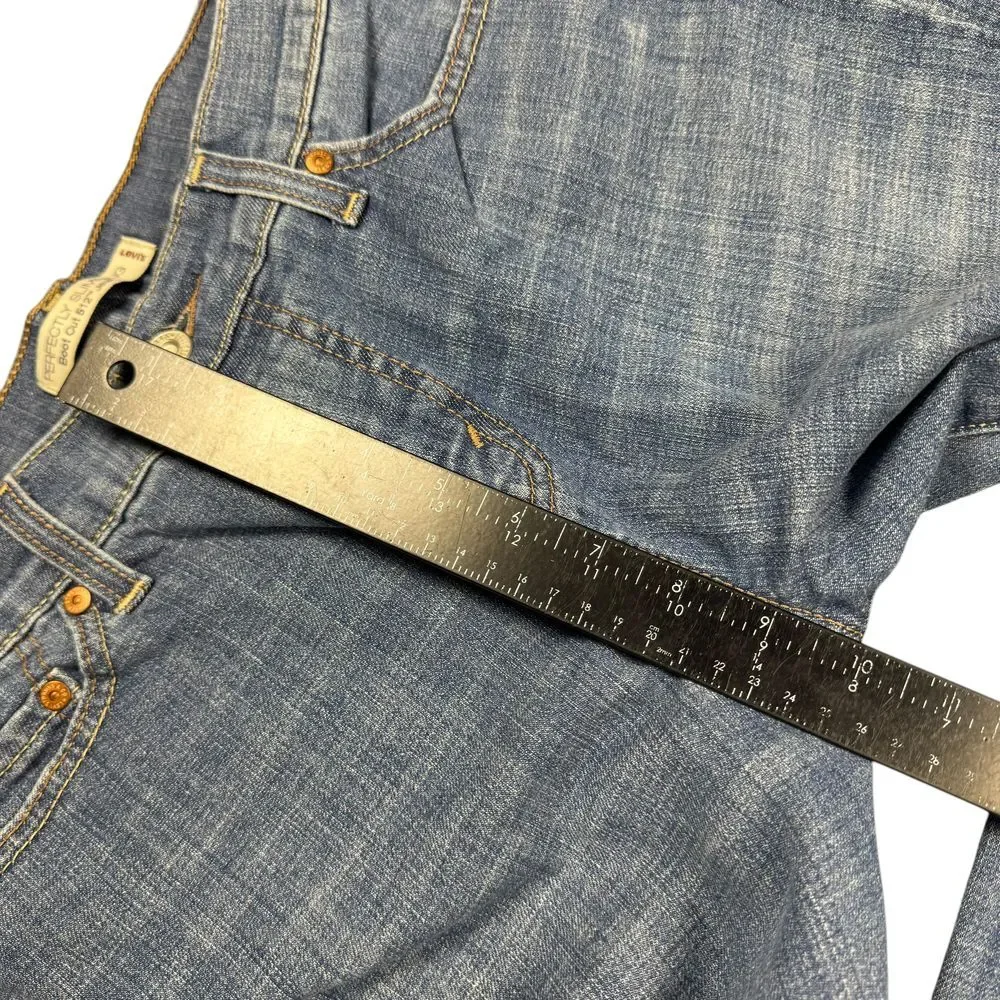 Levi's 512 Perfectly Slimming Bootcut Jeans Womens 8‎ Flared Whiskered Mid Rise